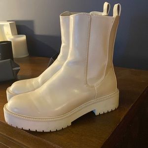 Time and Tru Cream Ankle Boots